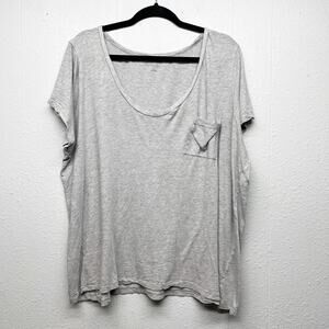 Caslon Cotton Modal T-Shirt Womens 3X Scoop Neck Breathable Minimalist Capsule